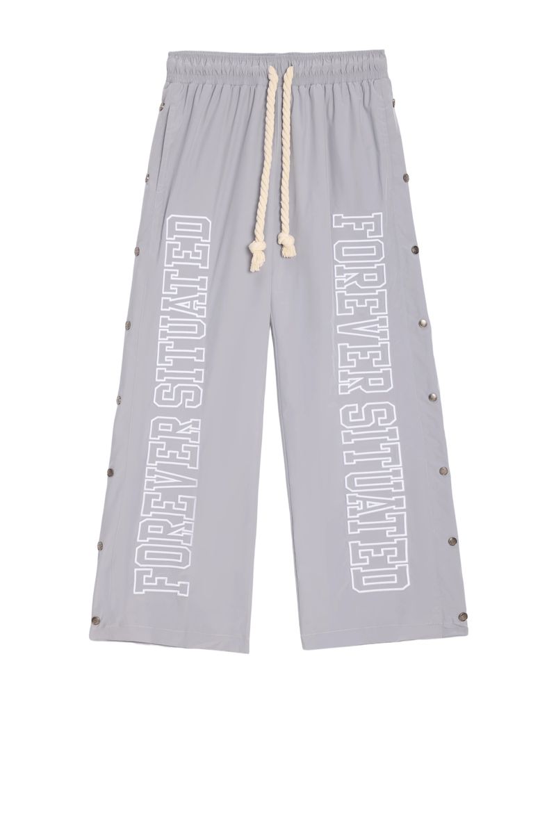 Nylon Track Pants - Grey