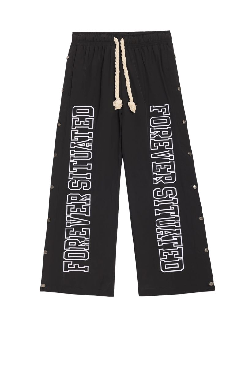 Nylon Track Pants - Black
