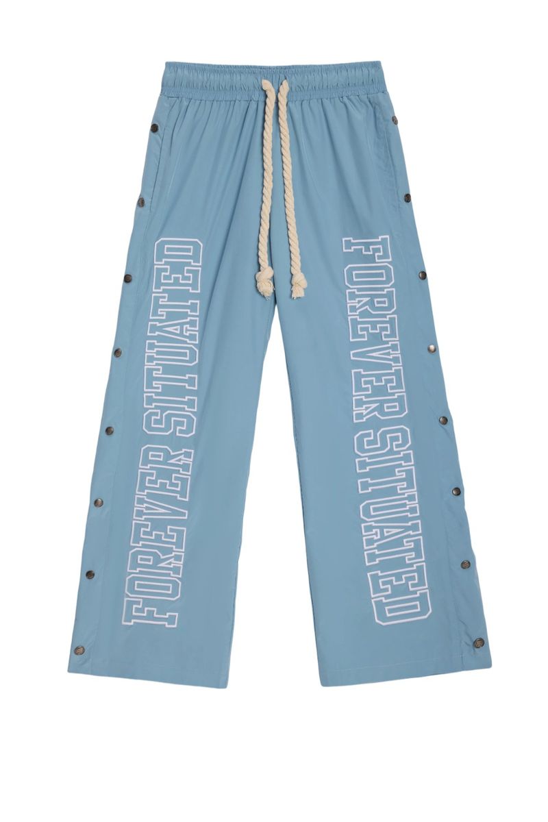 Nylon Track Pants - Baby Blue