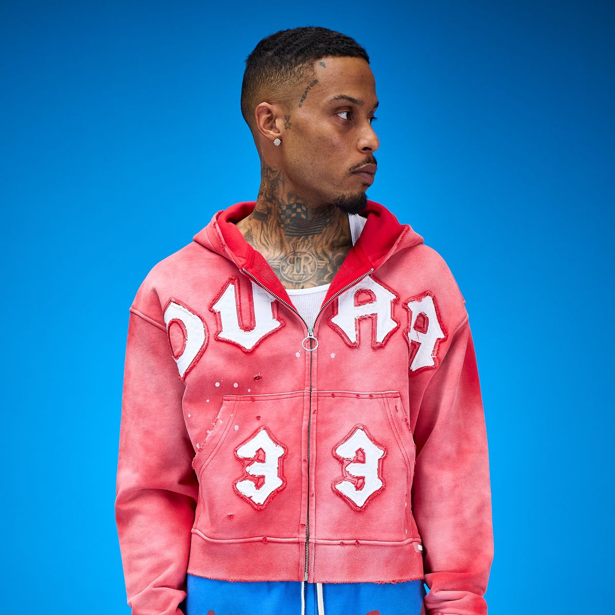33 Zip Up Hoodie - Red