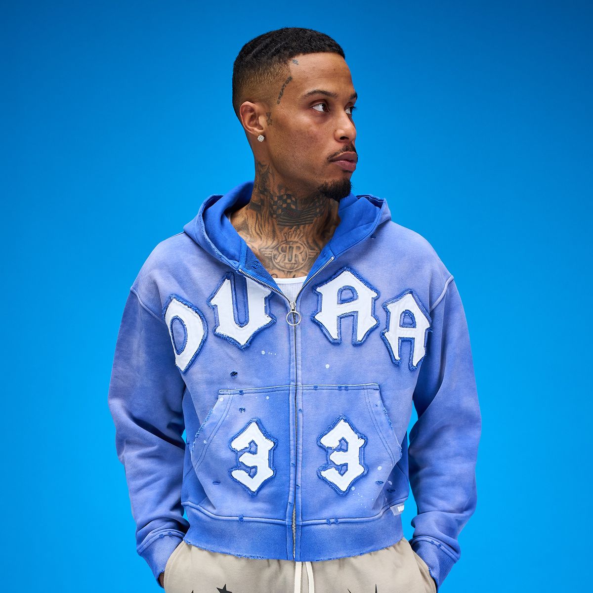 33 Zip Up Hoodie - Blue