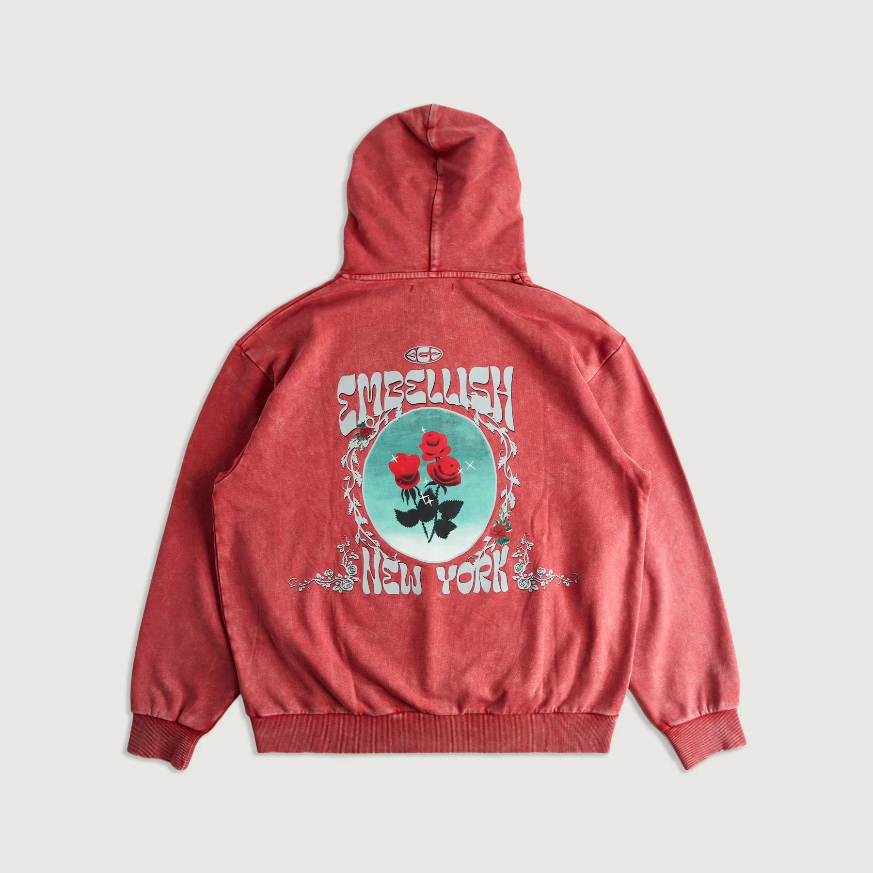 Rose Hoodie - Vintage Red