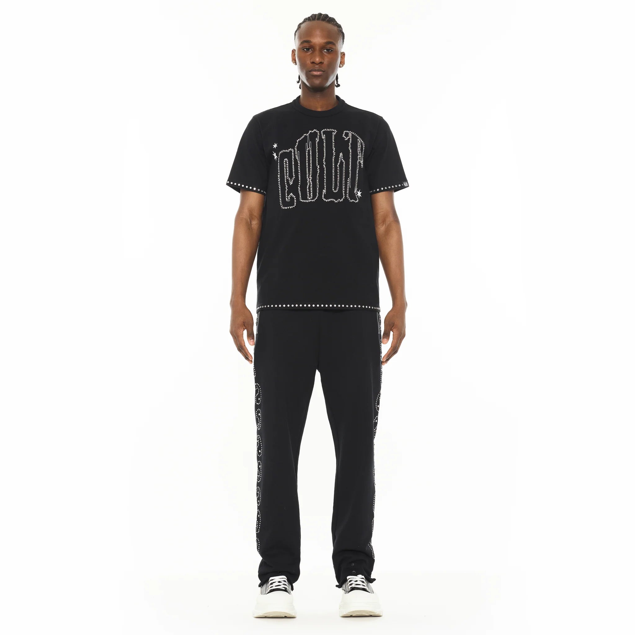 Cult x El Alfa Paisley Short Sleeve Crew Neck T-Shirt - Black