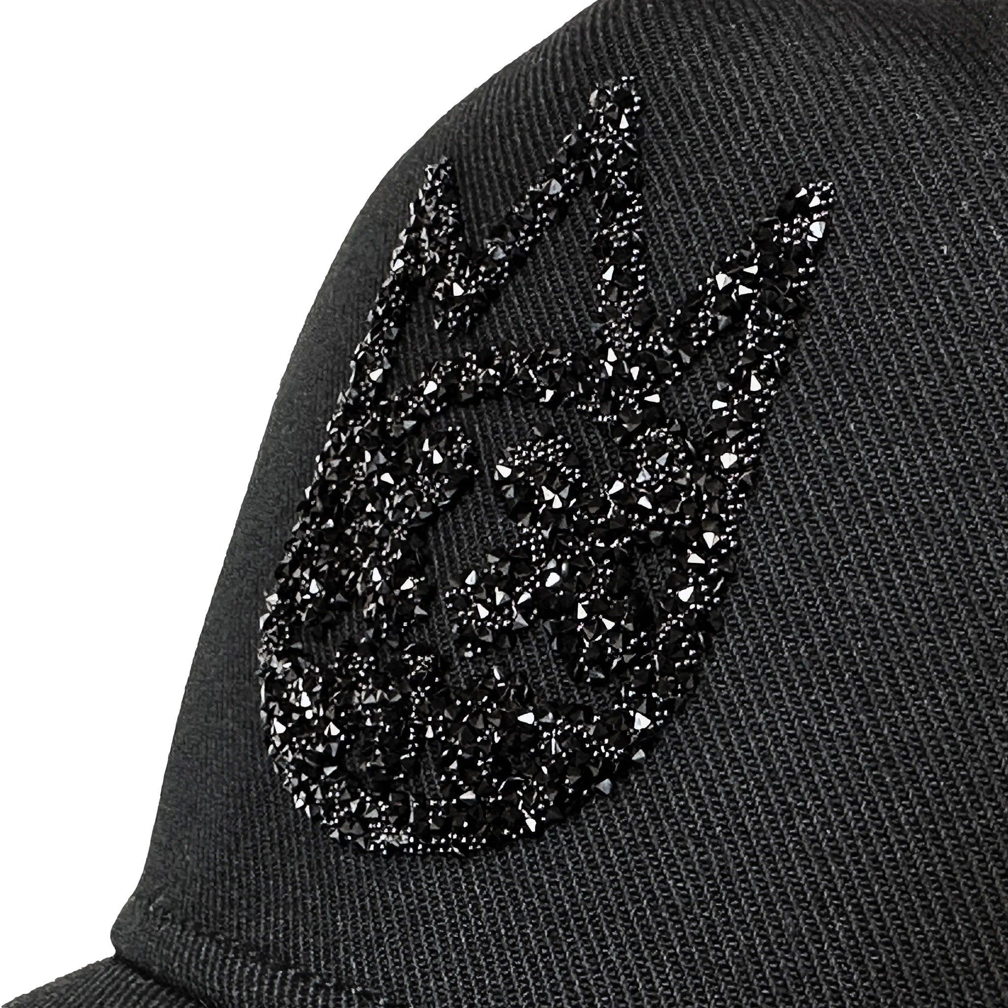 Clean Crystal Logo Mesh Back Trucker - Black