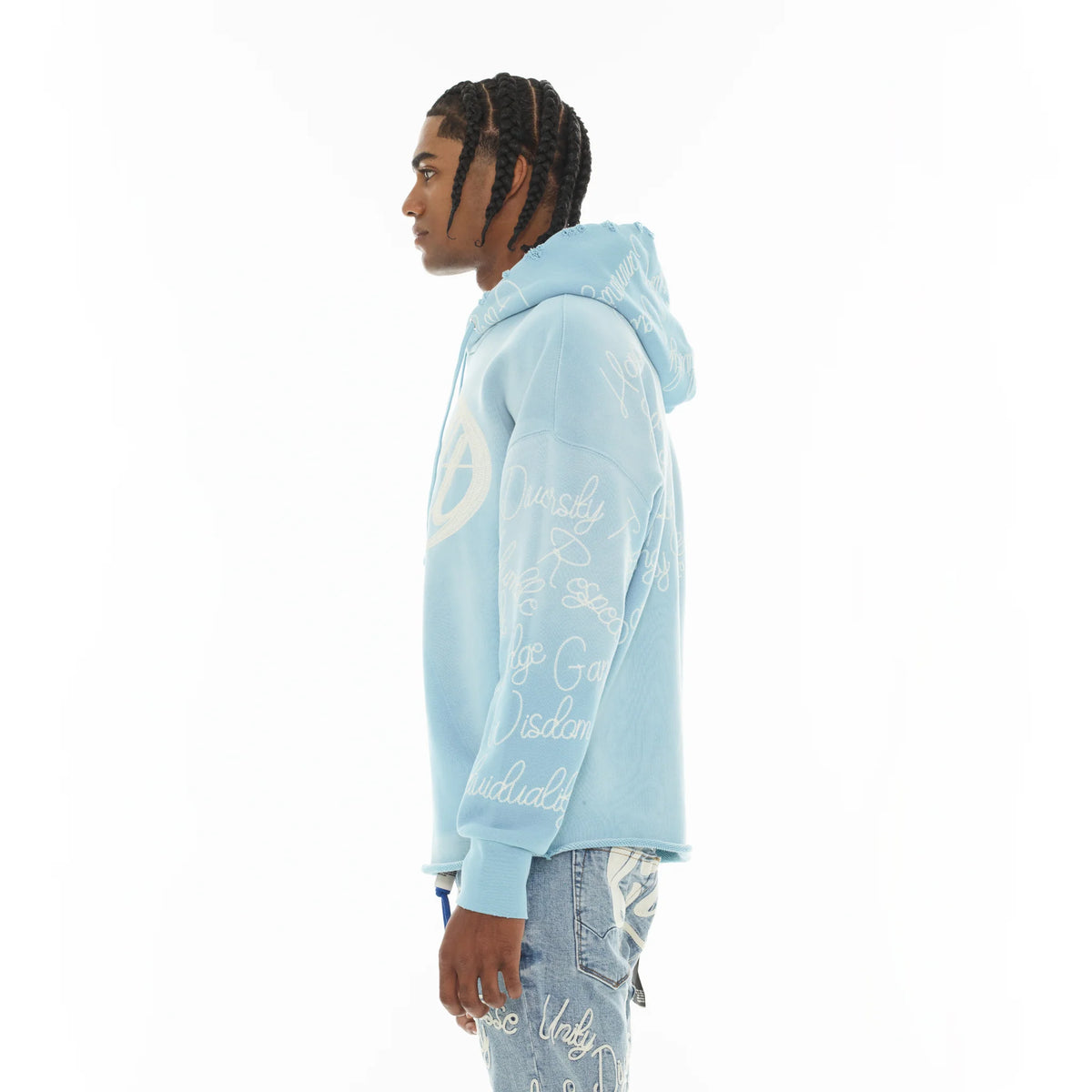 Community Pullover Novelty Hoodie - Blue Glow