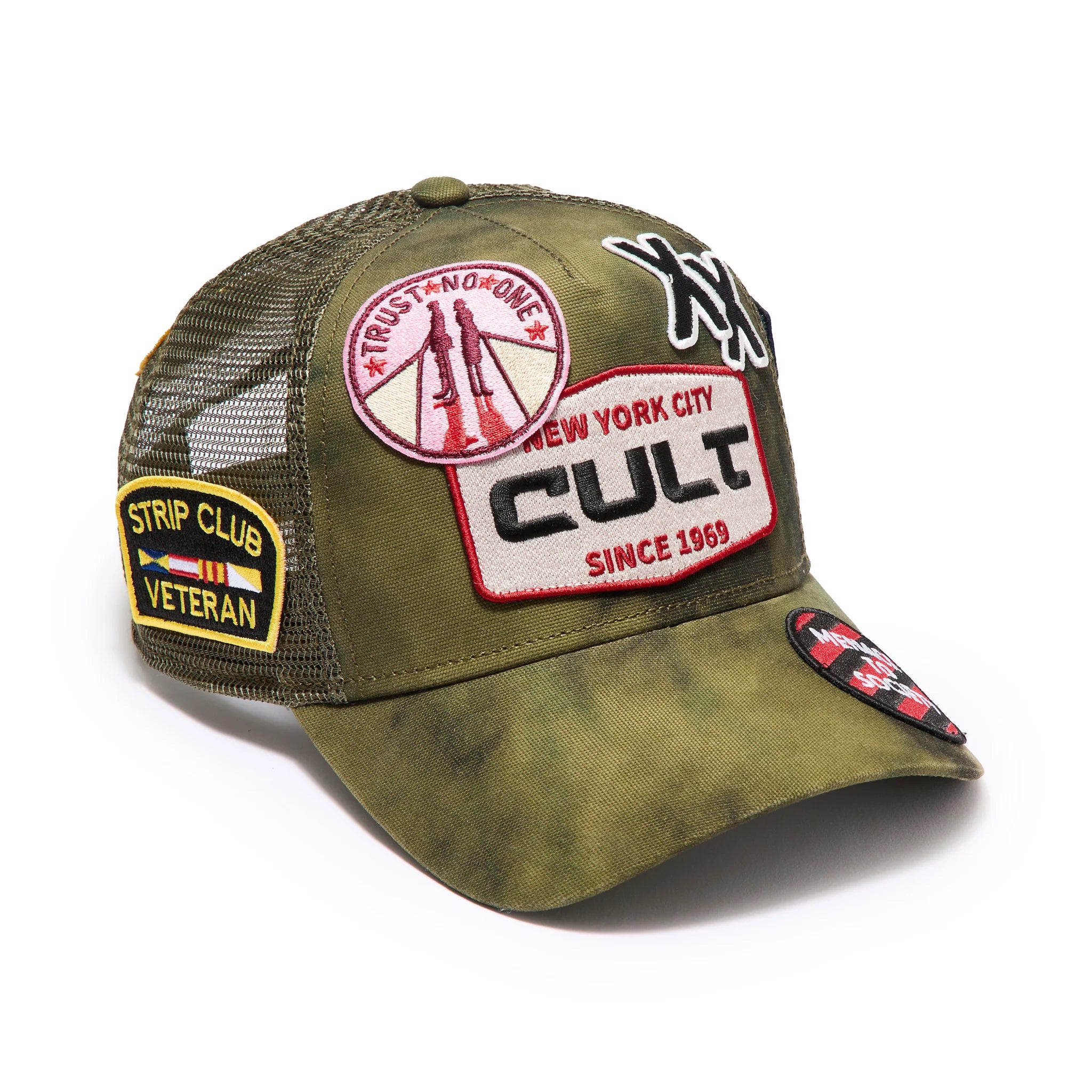 Mesh Back Trucker Hat - Camo Green