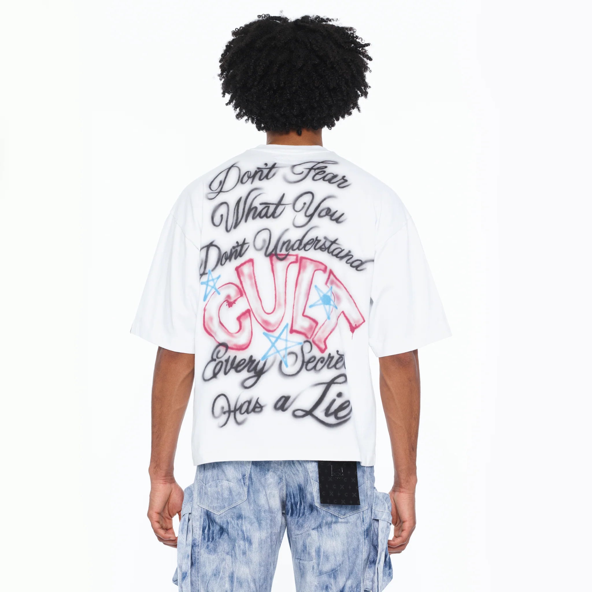 Airbrushed Oversized T-Shirt - White
