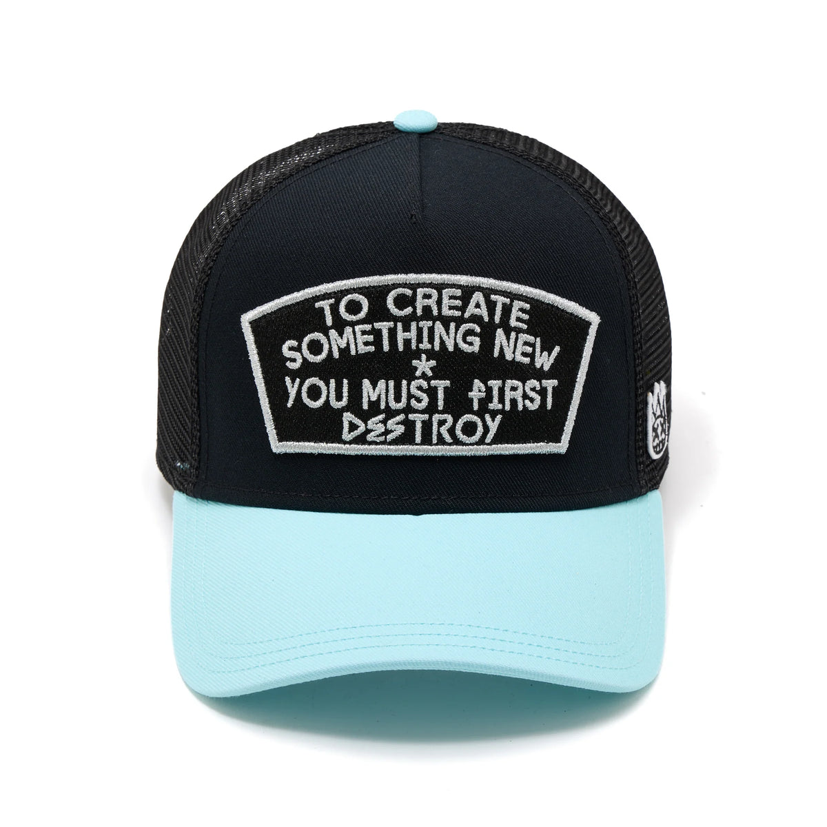 To Create Something New Mesh Back Trucker Hat - Black/Teal