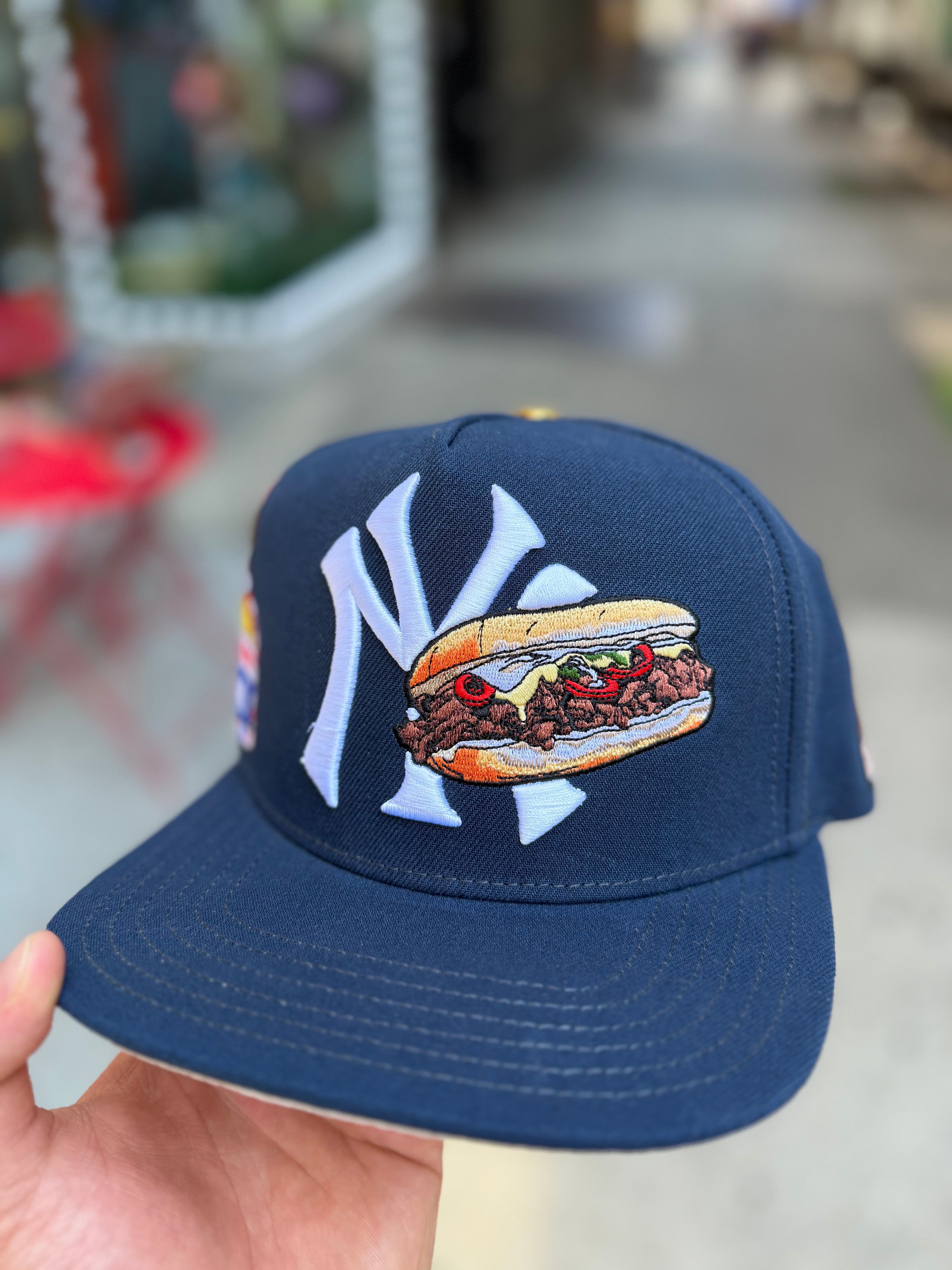 NY Yankees Chopped Cheese (Bread) Snapback - Navy Blue