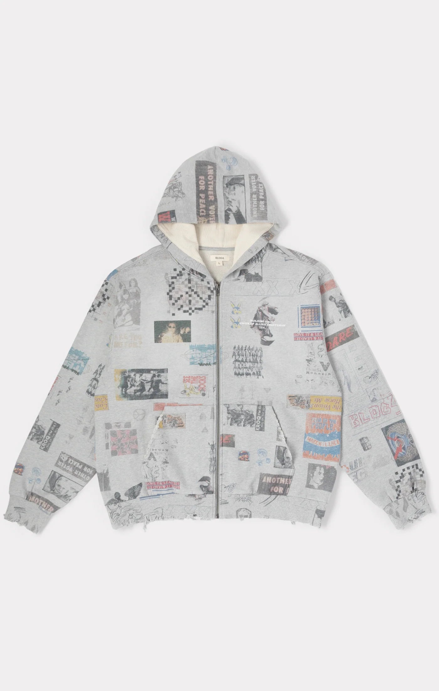 Construction Hoodie - Heather Grey