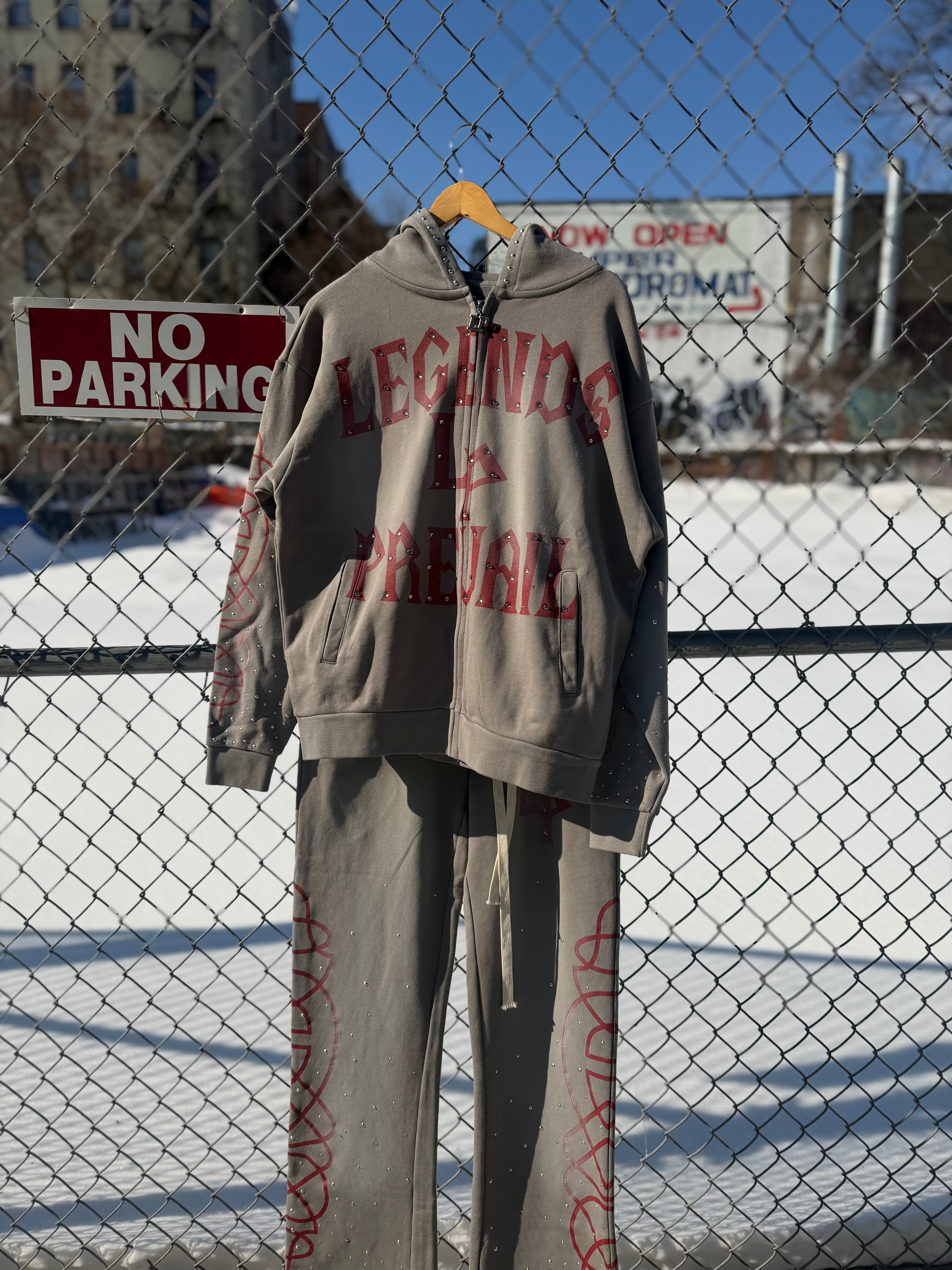 Butcher Set - Grey / Red