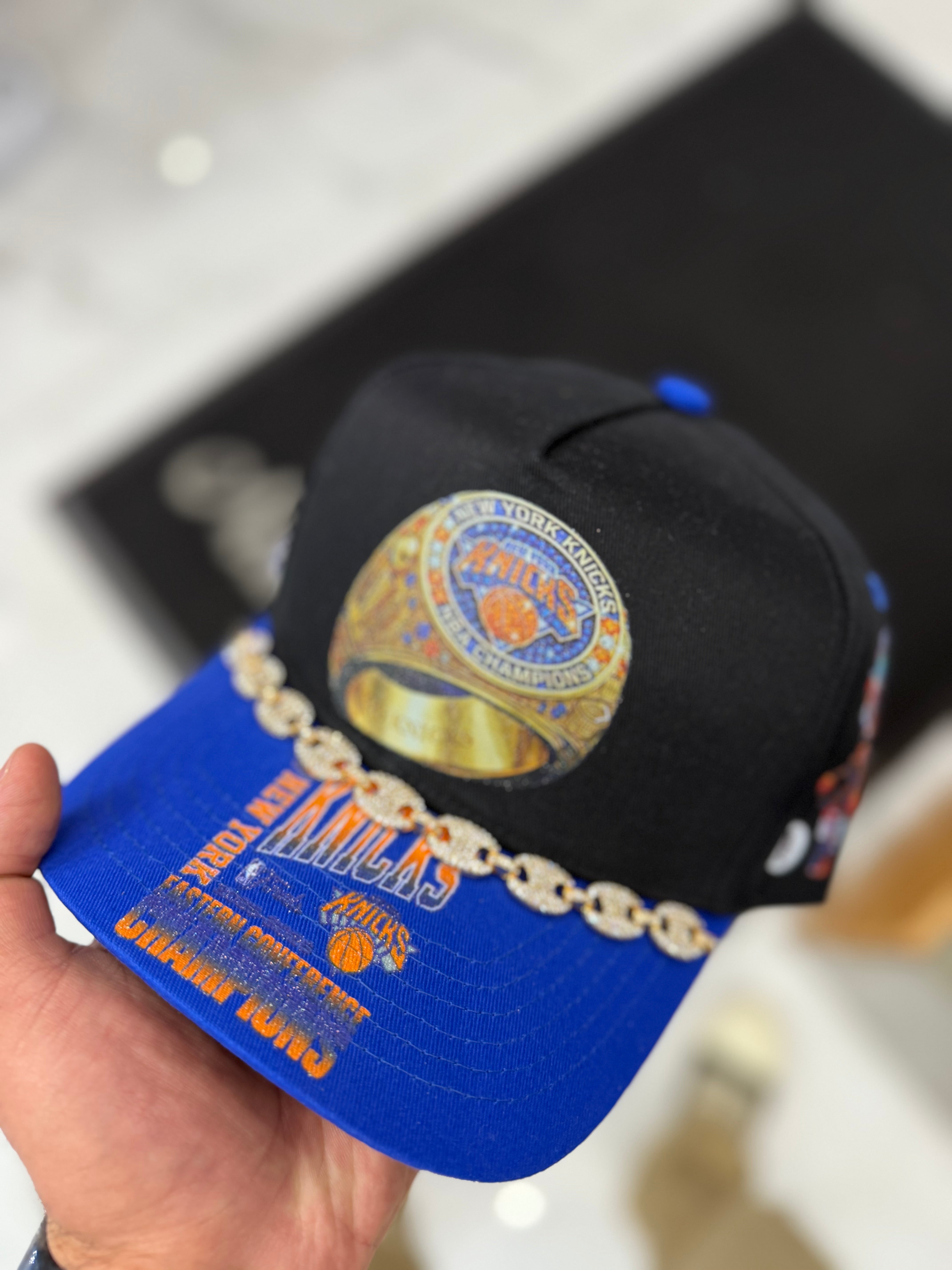 Eazy Era x Knicks Championship Ring - Hat - Black / Blue Brim