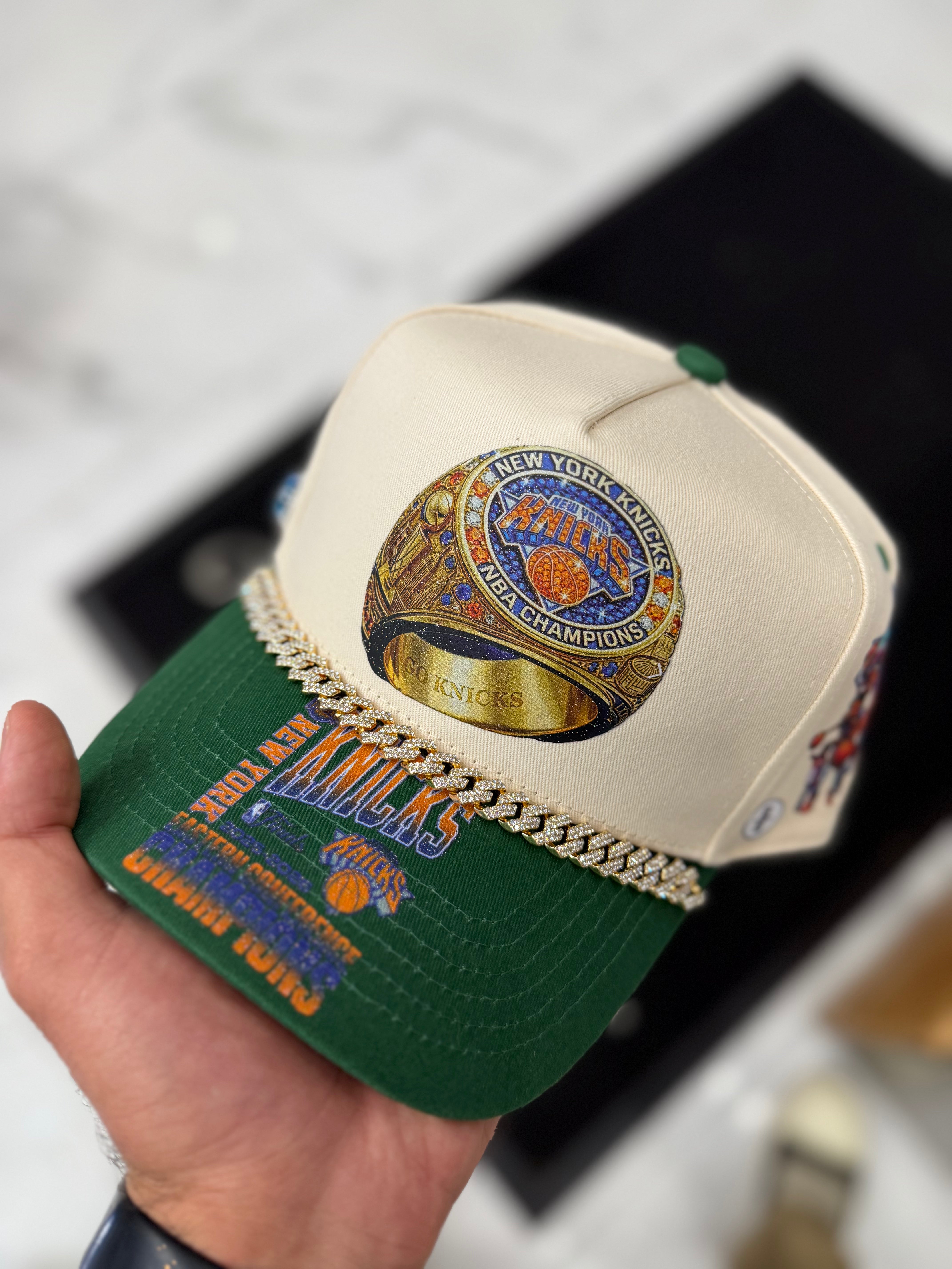 Eazy Era x Knicks - Championship Ring - Hat - Cream / Green Brim
