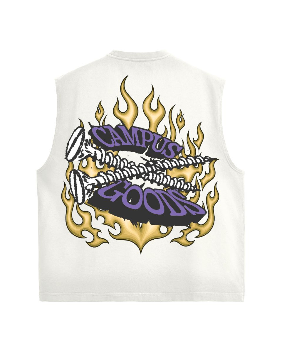 Screwed Cutoff T - Shirt - White