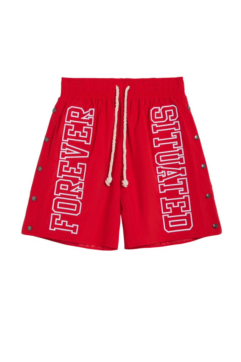 FS Nylon Track Shorts - Red