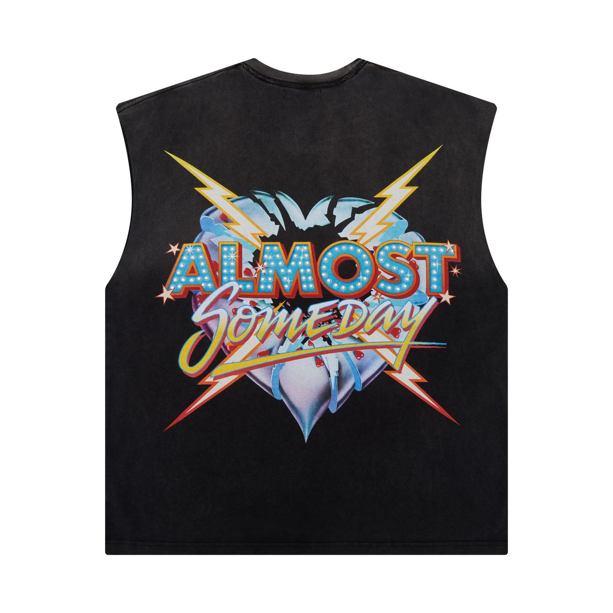 Show Time Cut Off T-Shirt - Sun Fade Black