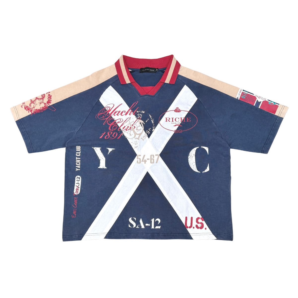 Yacht Club Jersey Polo - Navy Blue