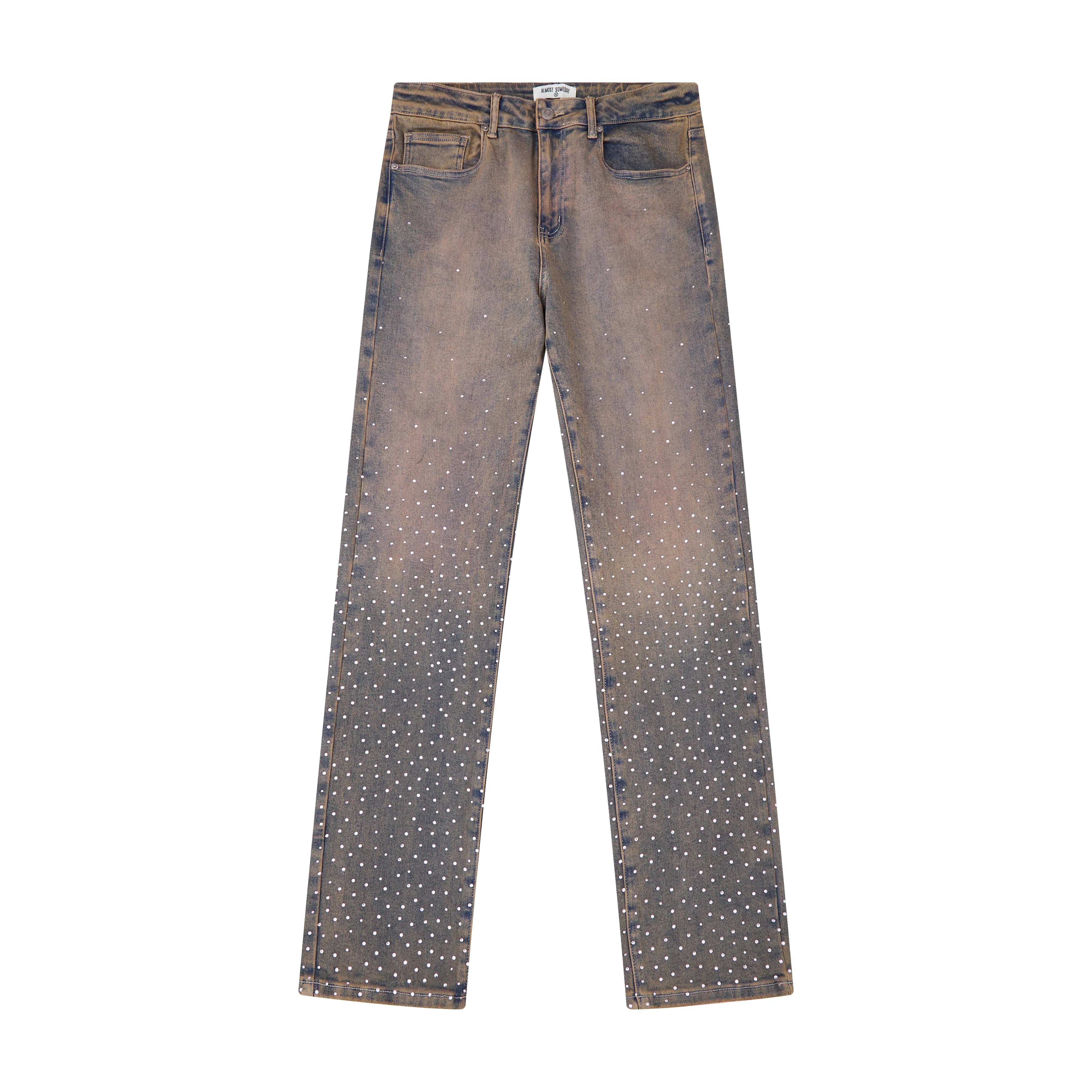 Solomon Rhinestone Denim - Vintage Wash
