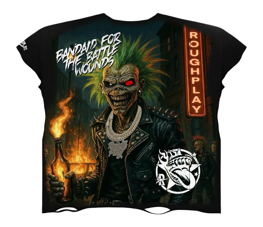 Skull Gang Sleeveless T-Shirt - Black / Red