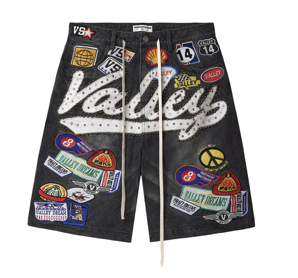 Vale Forever Black 1980s Jorts - Black Wash