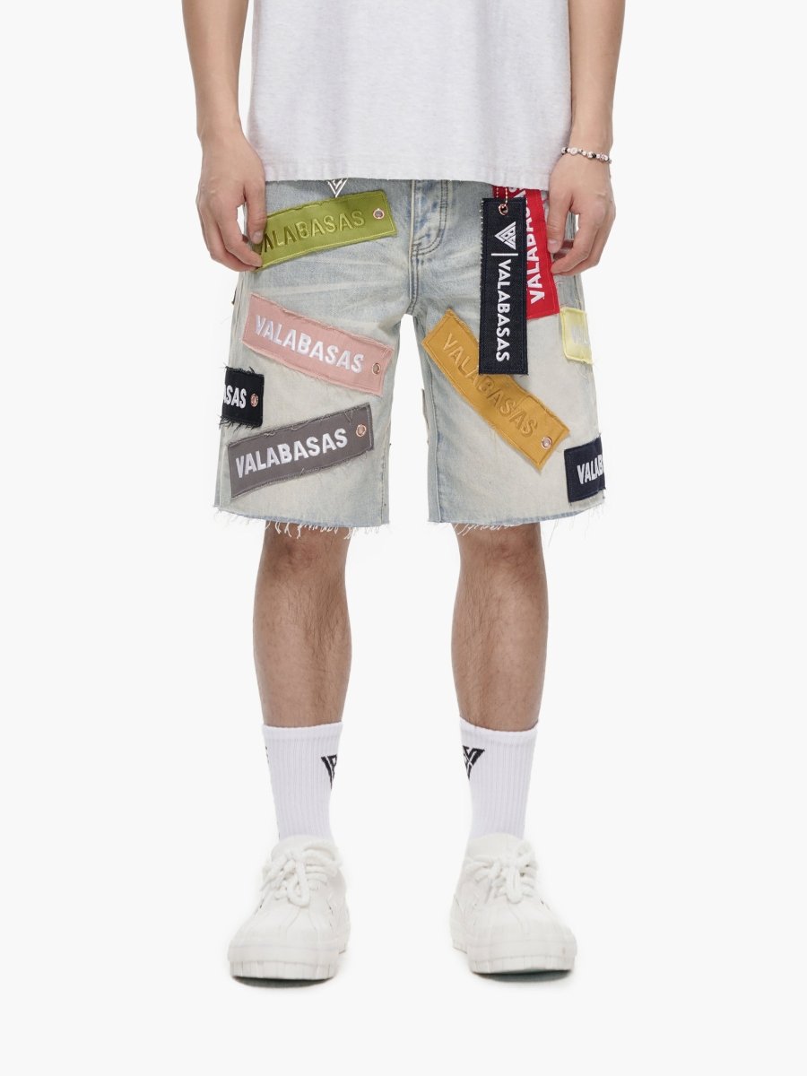 Banner Jean Shorts - Light Vintage