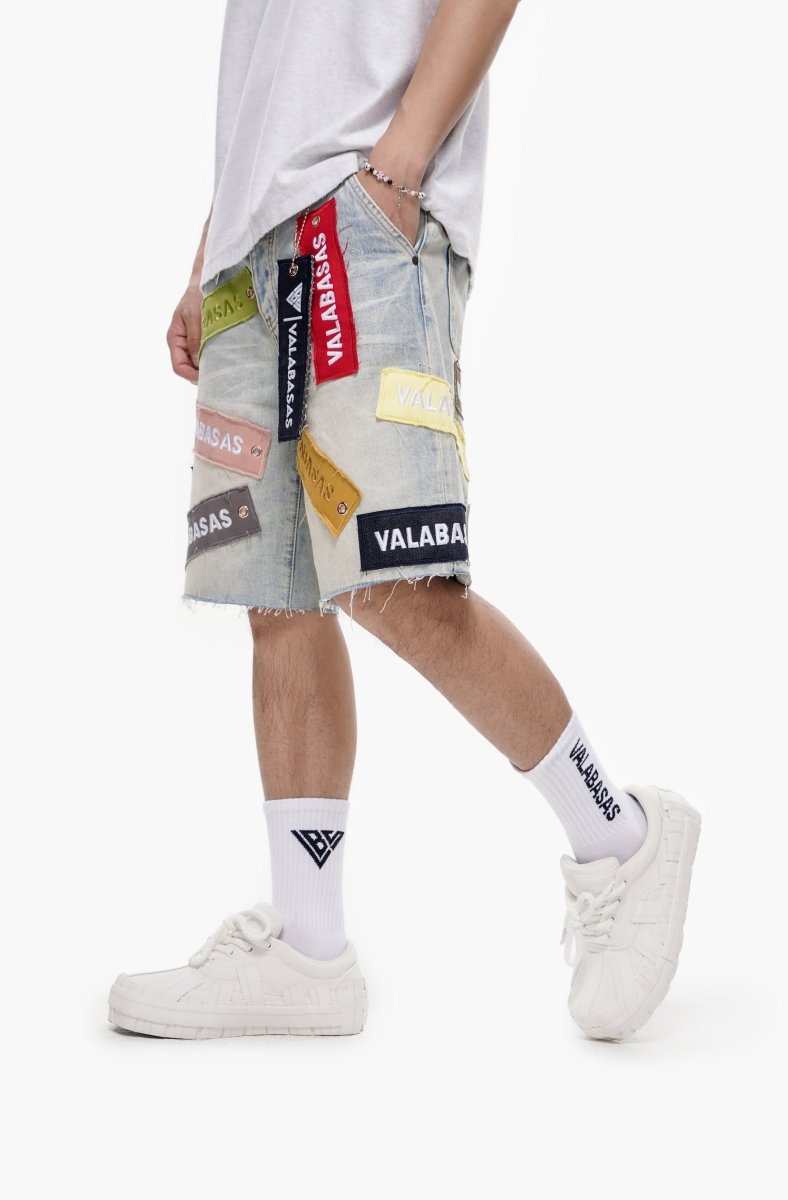 Banner Jean Shorts - Light Vintage
