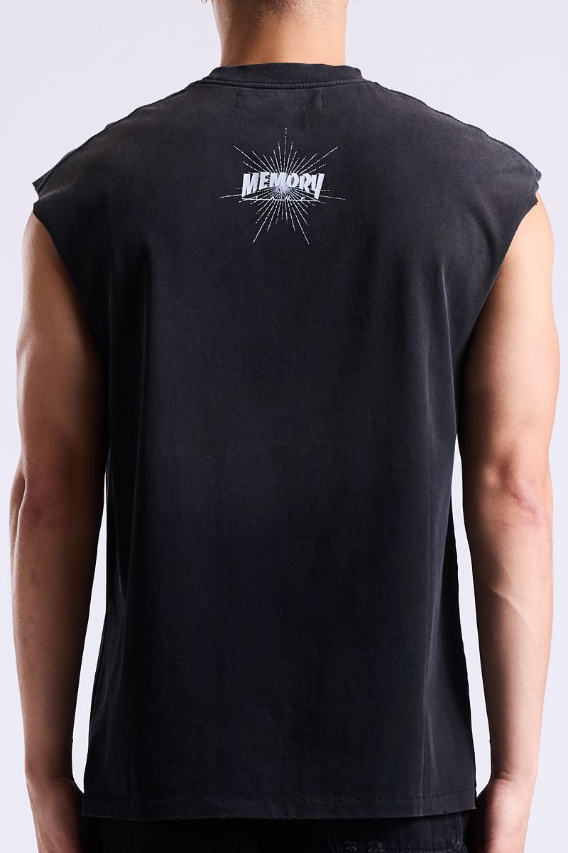 Global Fire Sleeveless T-Shirt - Vintage Black