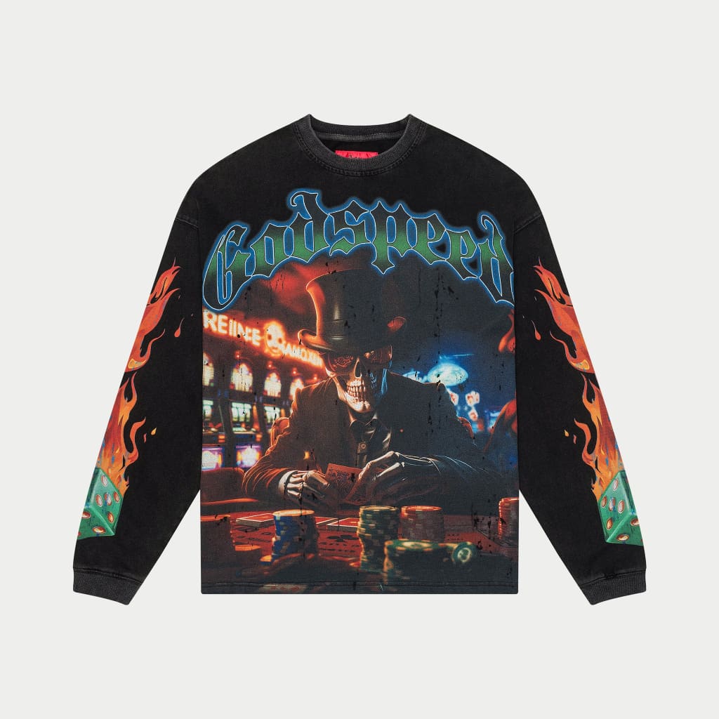 Life's A Gamble Long Sleeve Shirt - Black