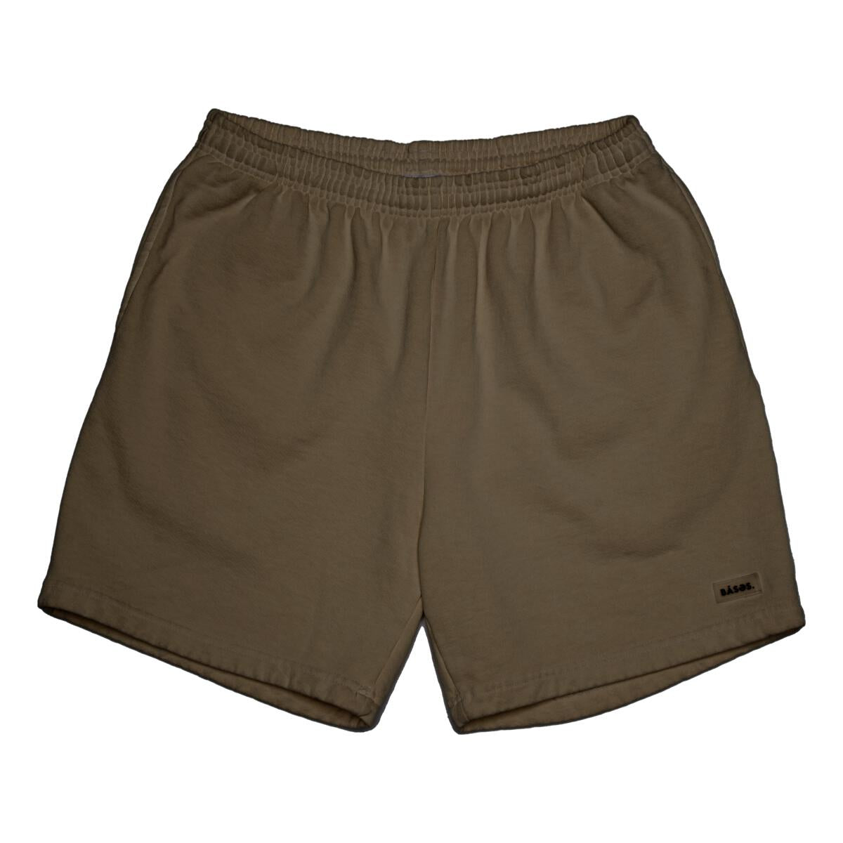 Vintage Dyed Heavy Fleece Shorts-Olive