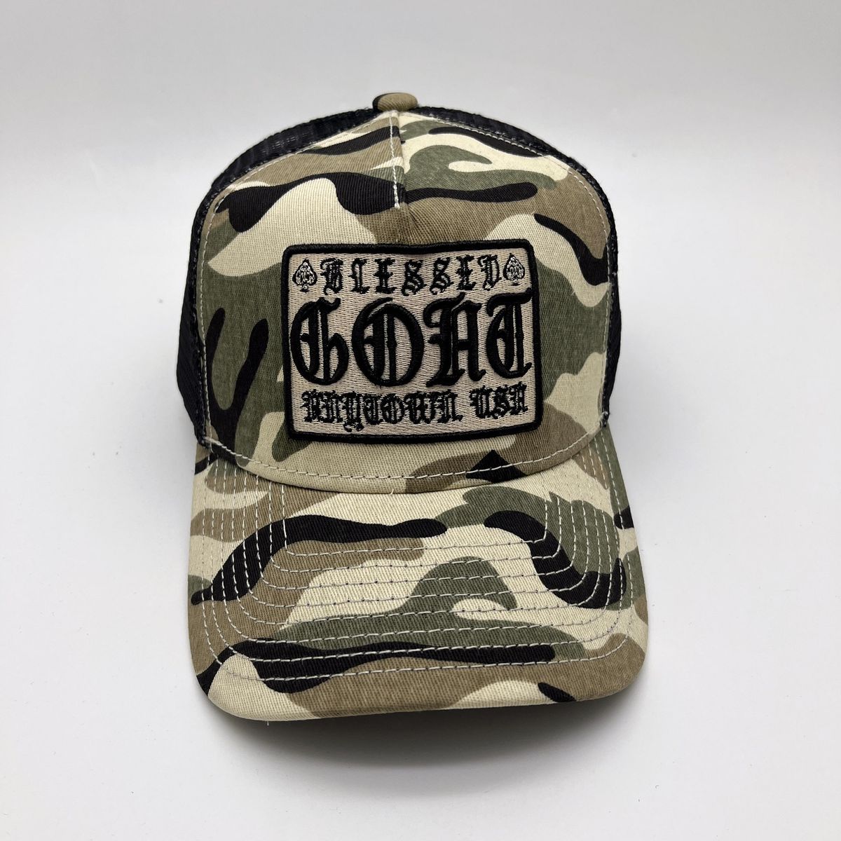 Goat Trucker - Cream Camo