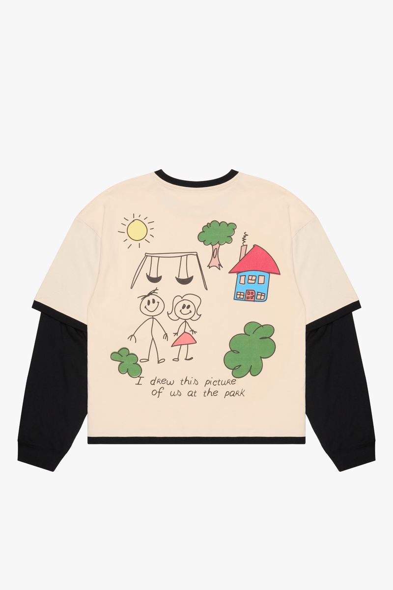 Drawing Long Sleeve Shirt - Cream