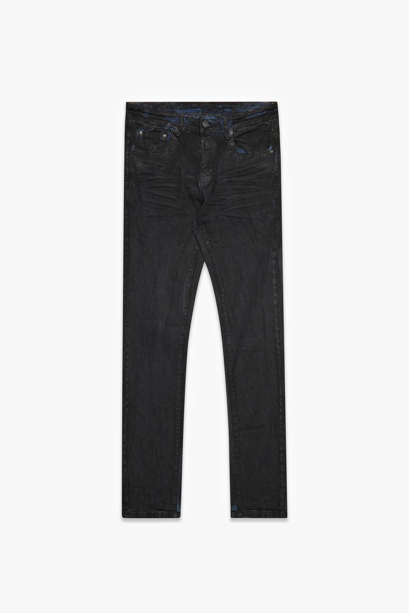 Slick Skinny Denim - Black / Blue Wax