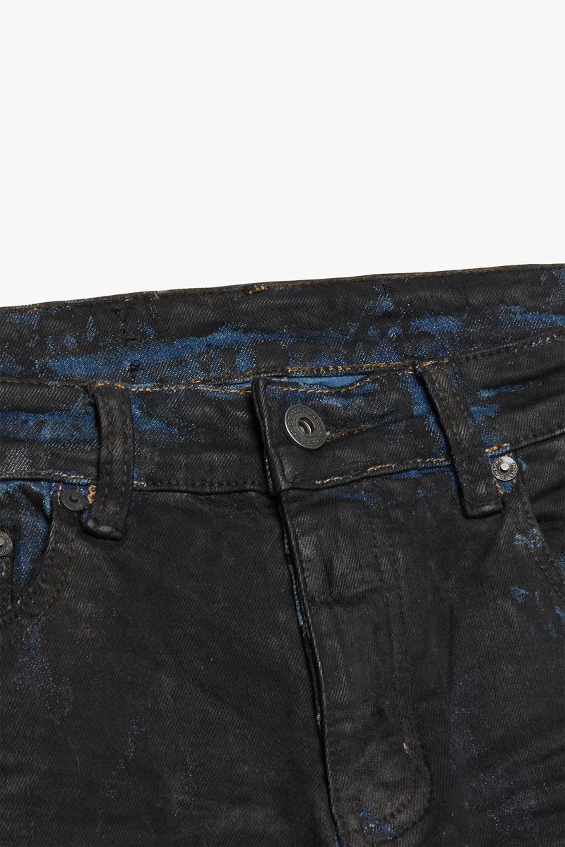 Slick Skinny Denim - Black / Blue Wax