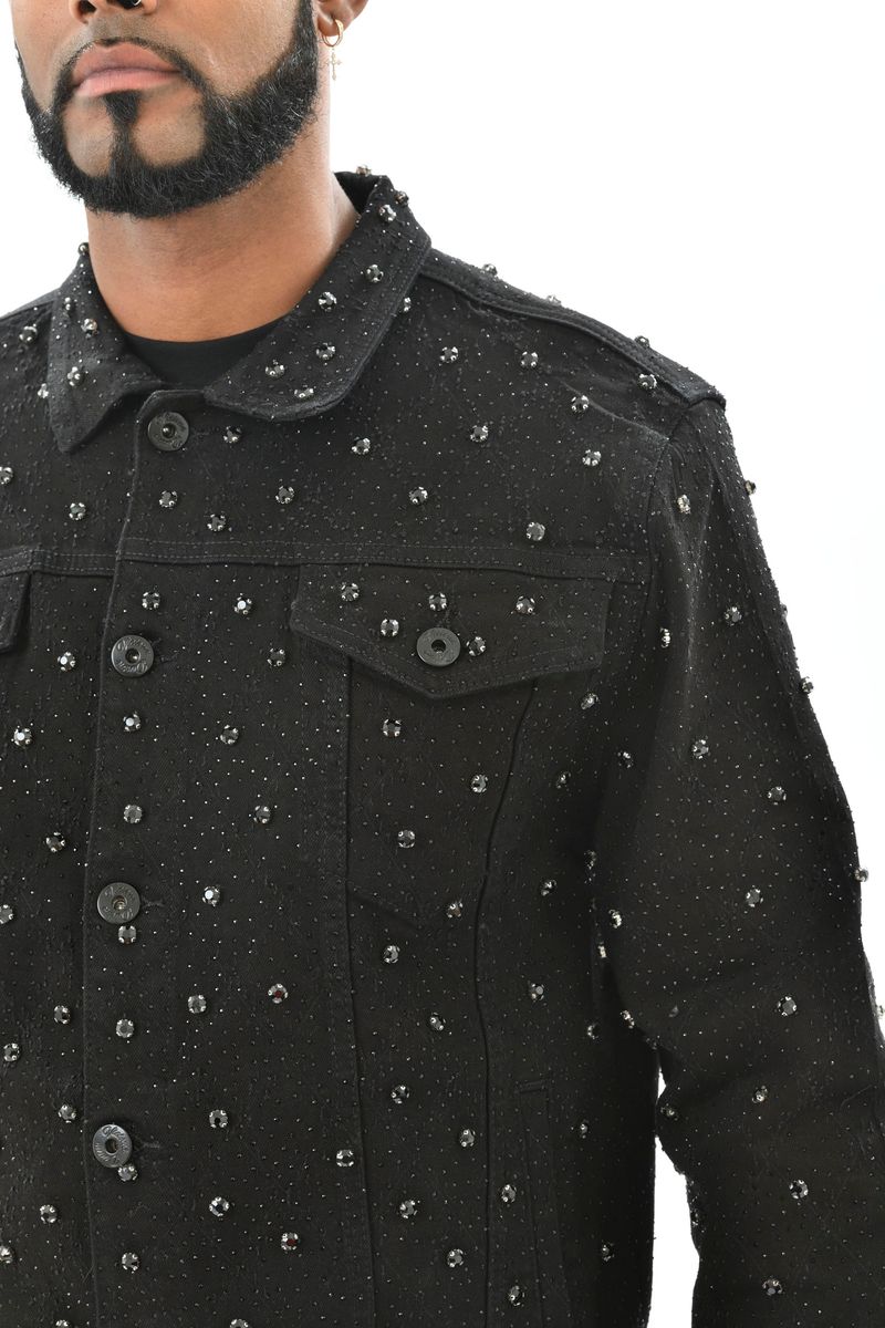 Embellished Jean Jacket - Black