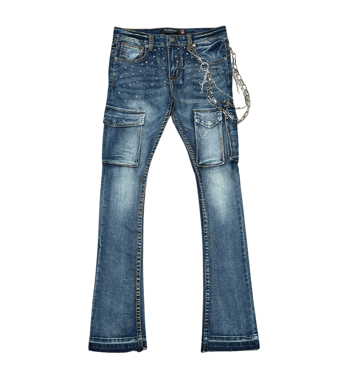 Gunzinii Flare Jeans - Light Blue