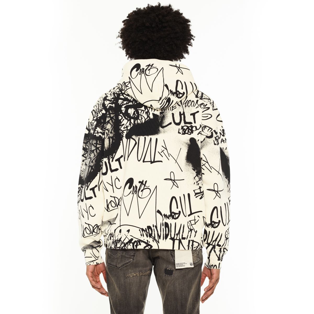 Zip Novelty Hoodie - Winter White