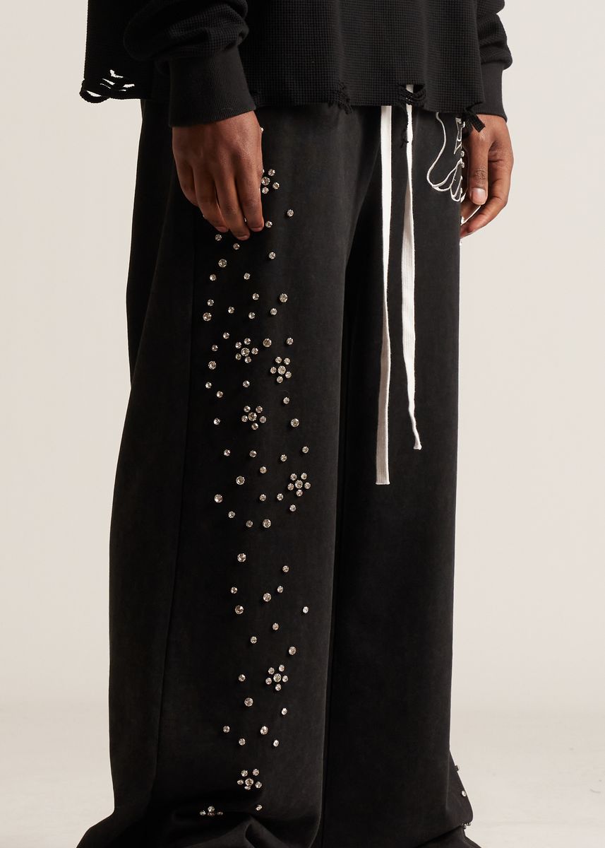 E Stud Sweatpants - Black