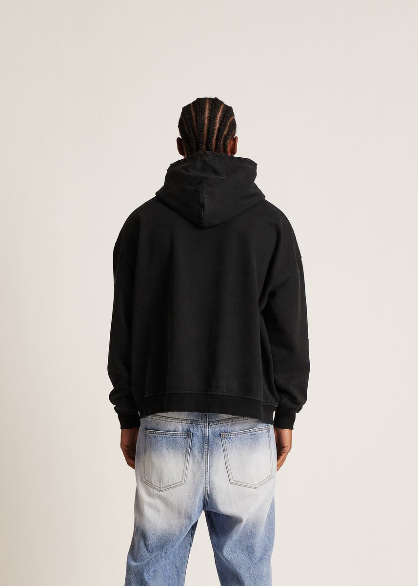 E Stud Hoodie - Black