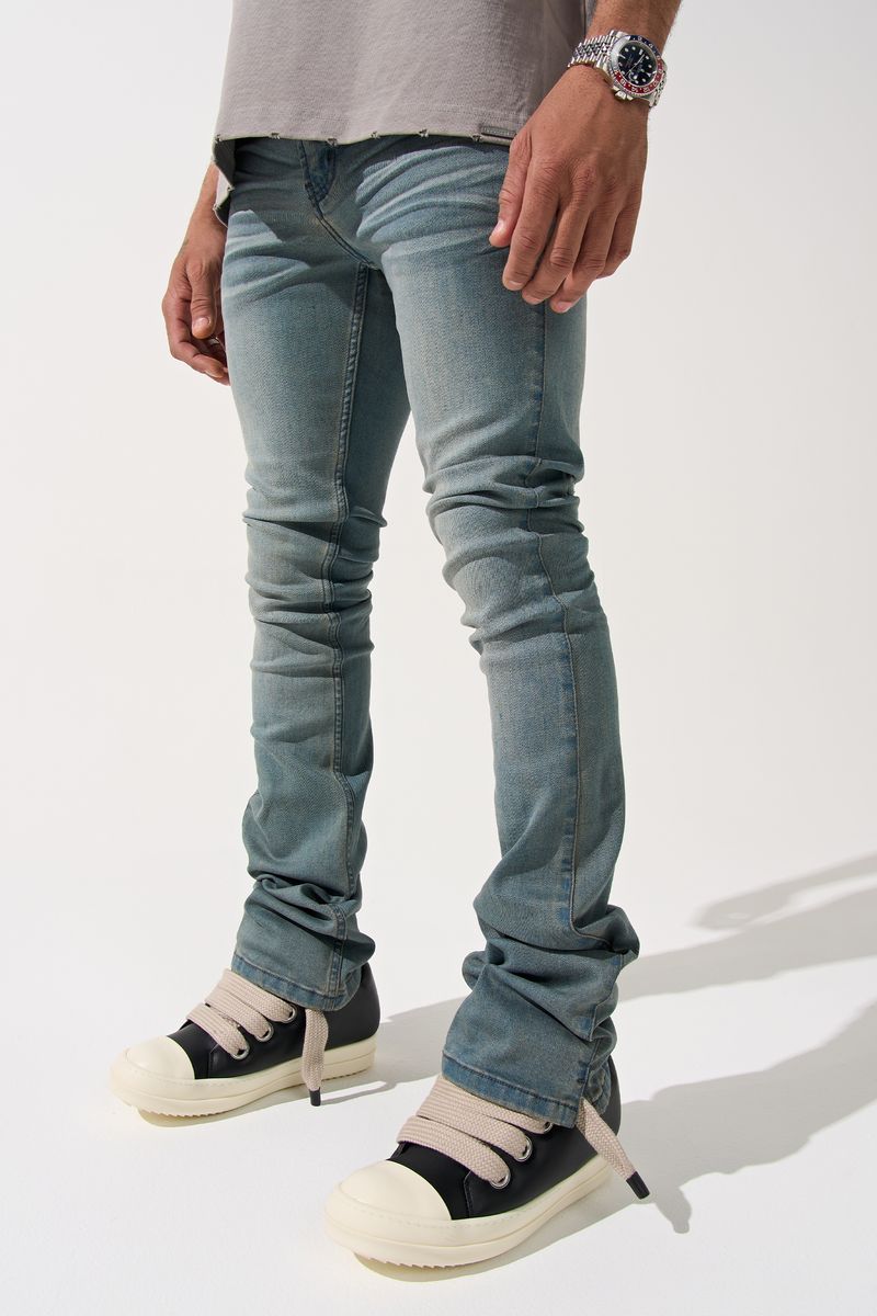 Seaburst Stacked Jeans - Slate