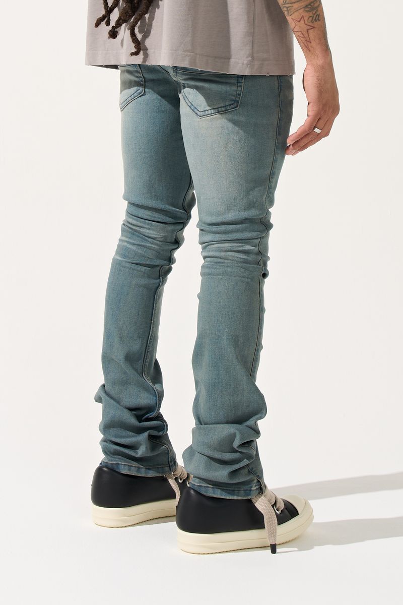 Seaburst Stacked Jeans - Slate