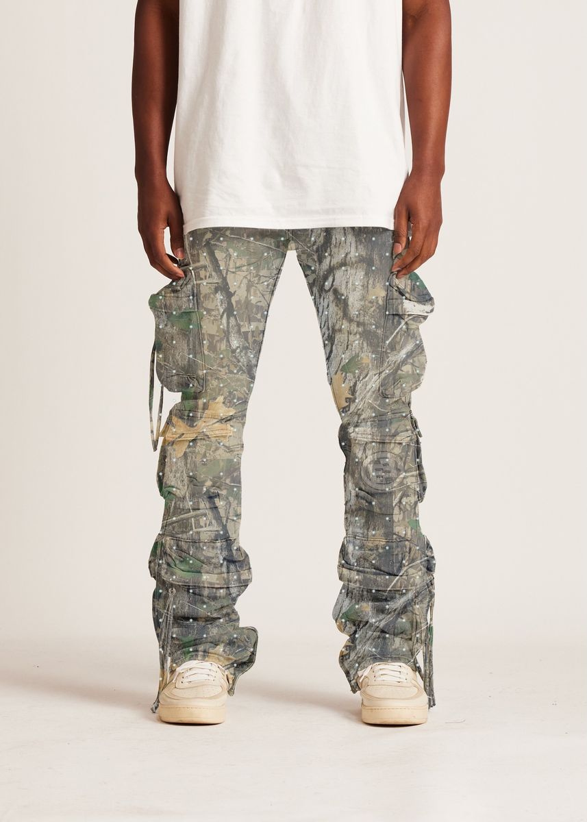 Hawk Cargo Flare Pants - Tree Camo ICED