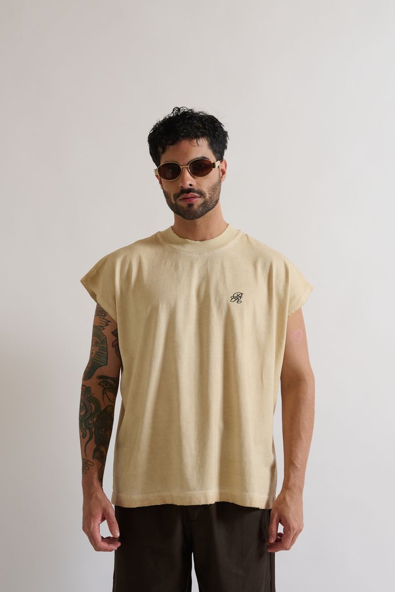 Monclair Cutoff Tank - Cream