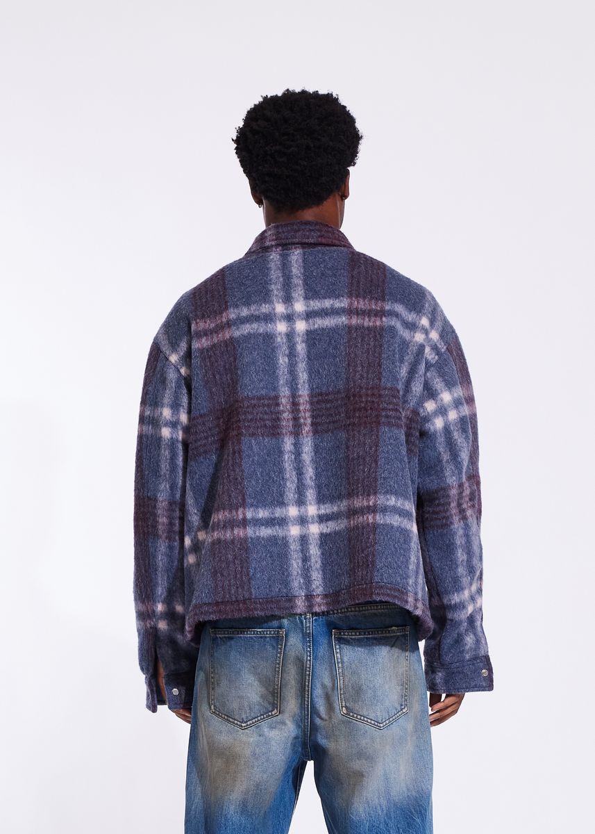 Irvine Mohair Shacket - Blue