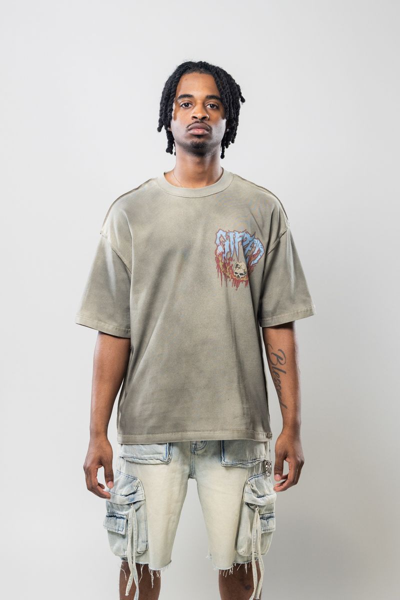 Enemies Die By Fire T-Shirt - Olive