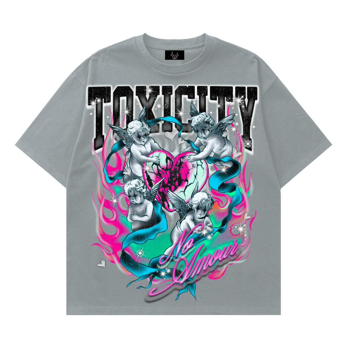 No Love T-Shirt - Stone Grey