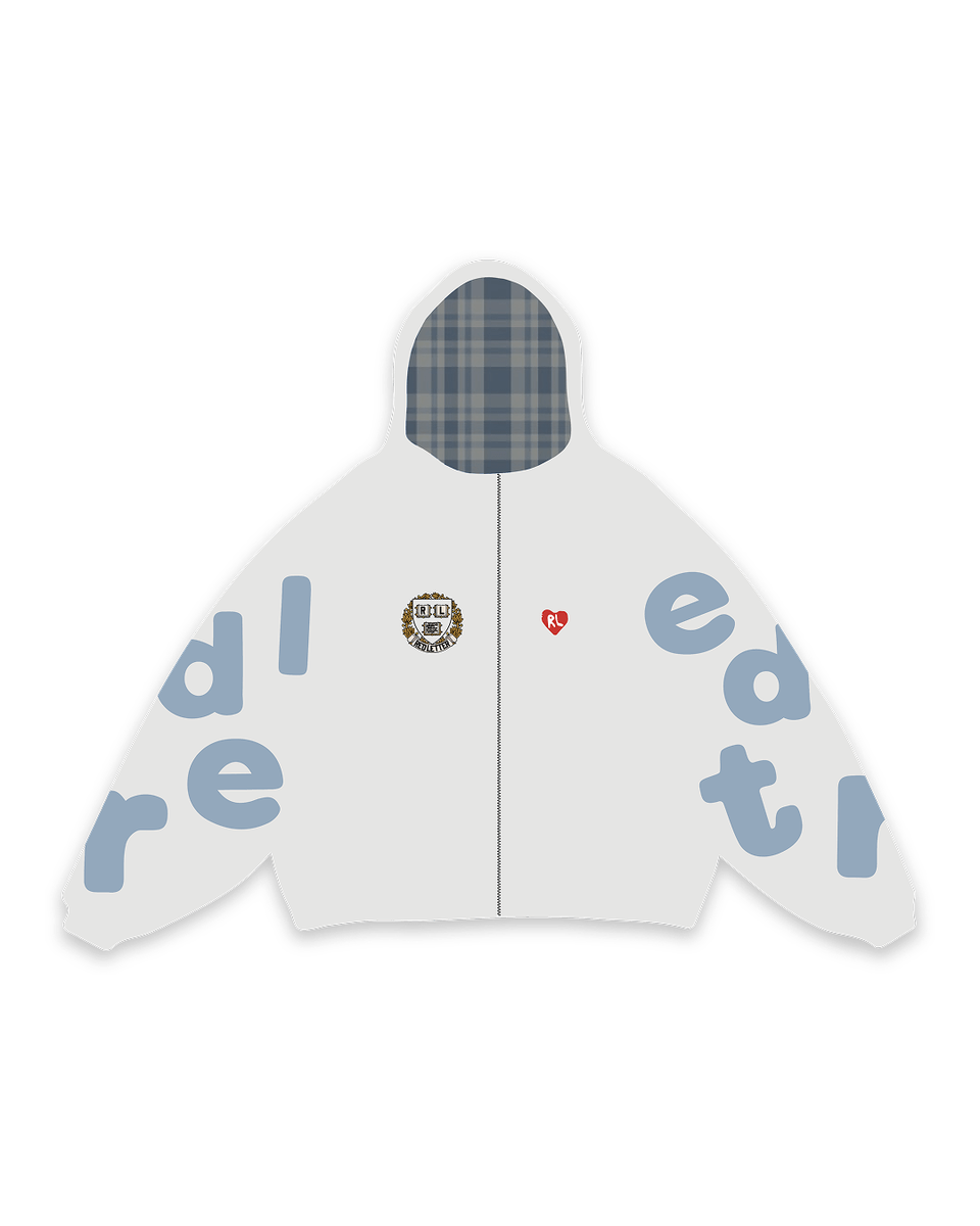 RL Uni Scattered Zip Up - Heather Grey