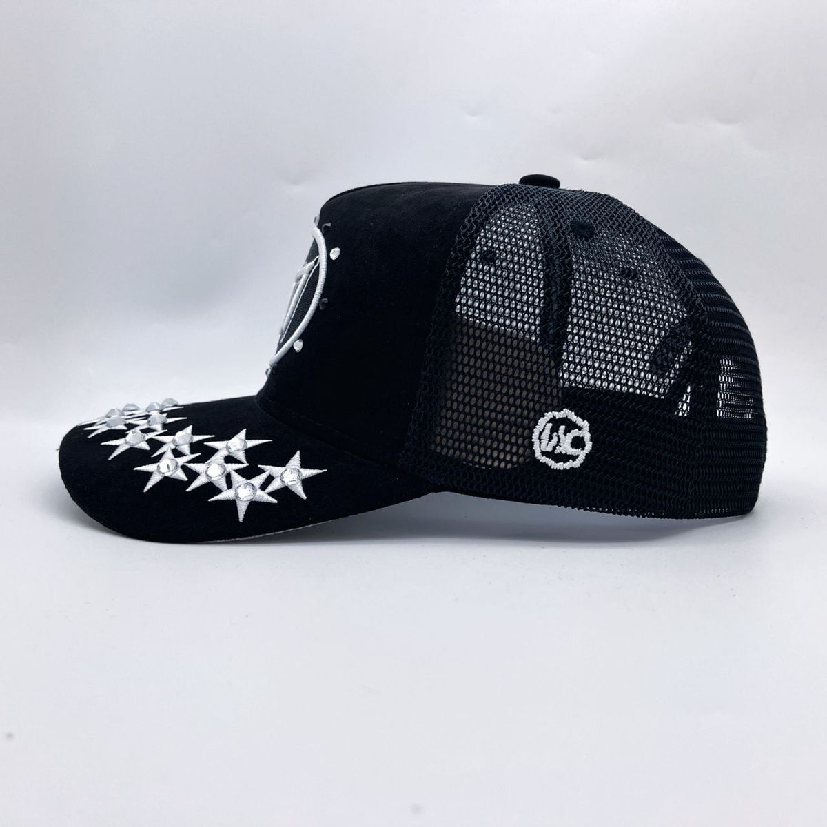 Diamond 777 Suede Trucker Hat - Black / White