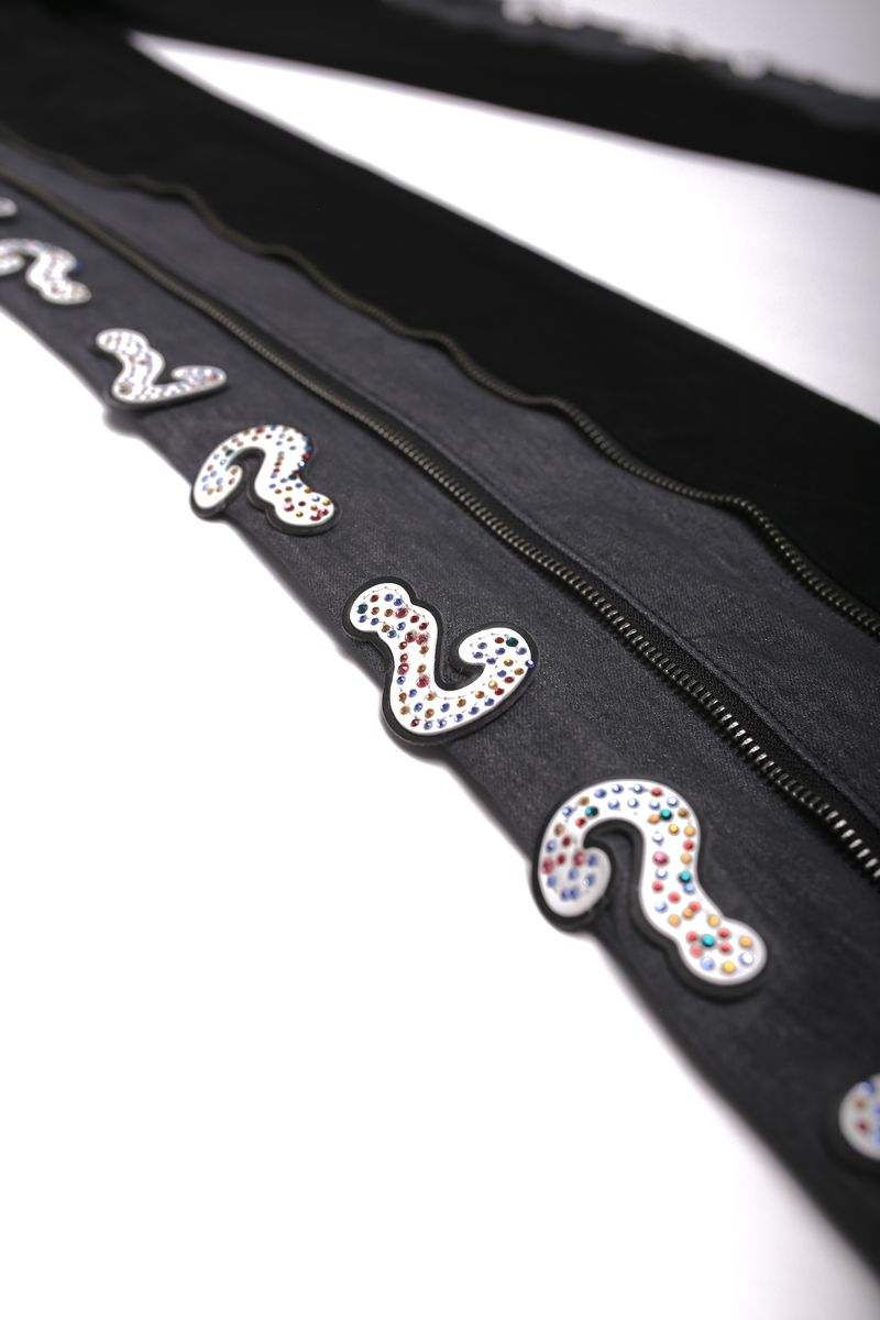 Question Mark Flare Denim - Black