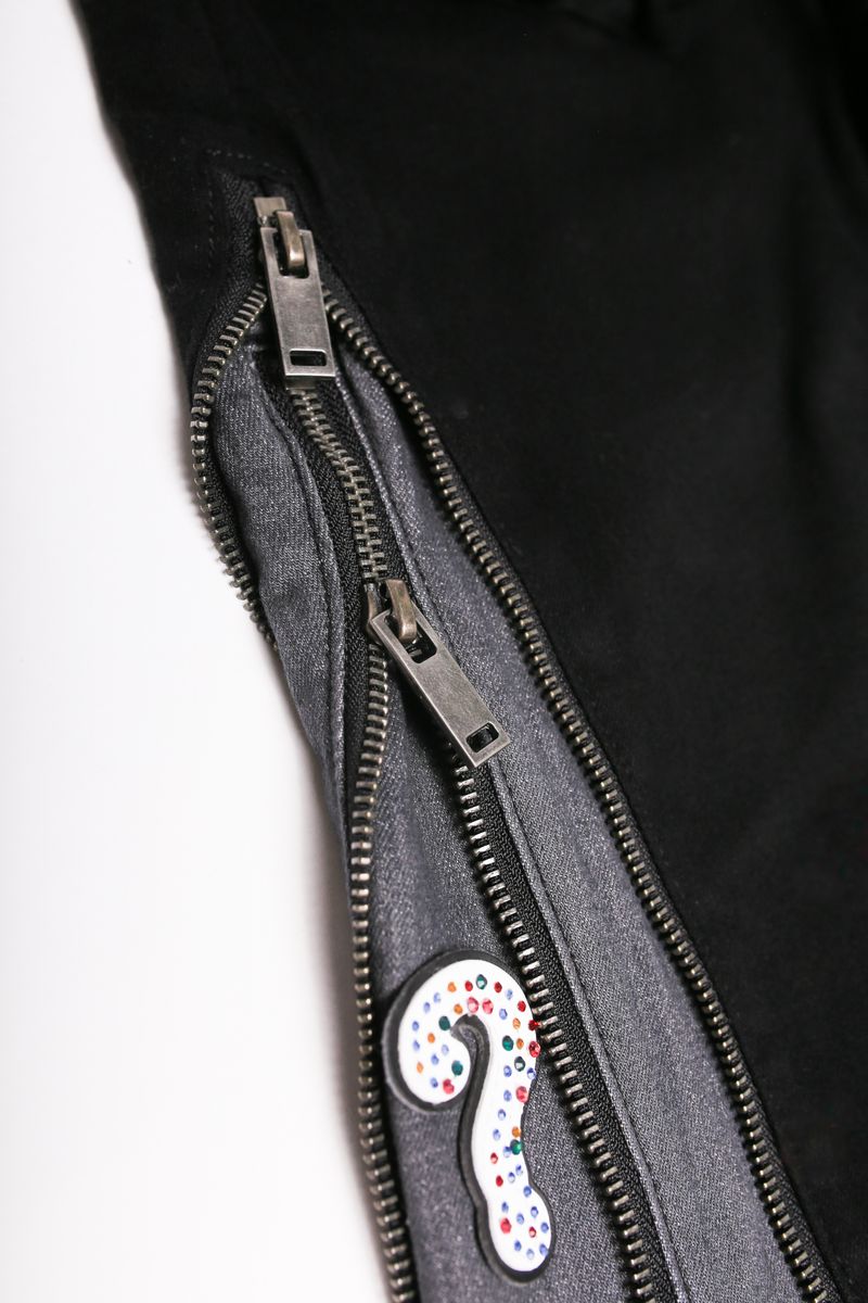 Question Mark Flare Denim - Black