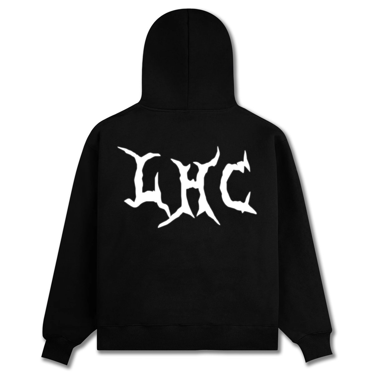 Crossbones Rhinestone Hoodie - Black / Pink